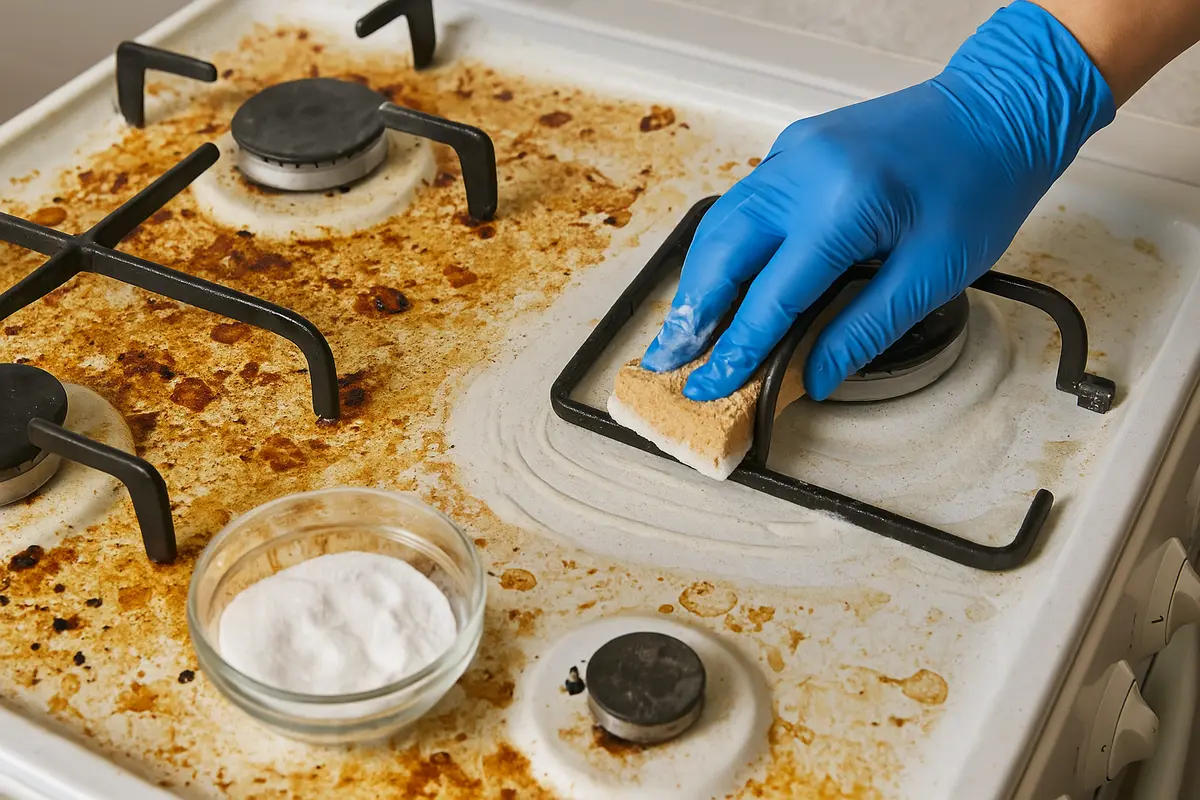 Come si sgrassano efficacemente i fornelli incrostati? Il rimedio casalingo che rispetta i materiali