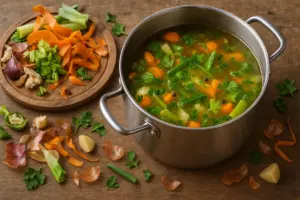 Come sfruttare gli scarti delle verdure anziché buttarli? Prepara un brodo zero sprechi ricco di sapore