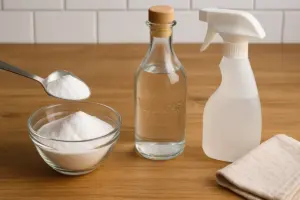 Come detergere con efficacia e risparmio usando aceto e bicarbonato? Il rapporto perfetto da seguire