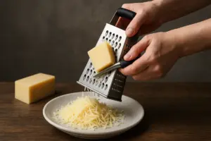 Grattugiare il formaggio fresco senza farlo appiccicare: prova questo semplice trucco