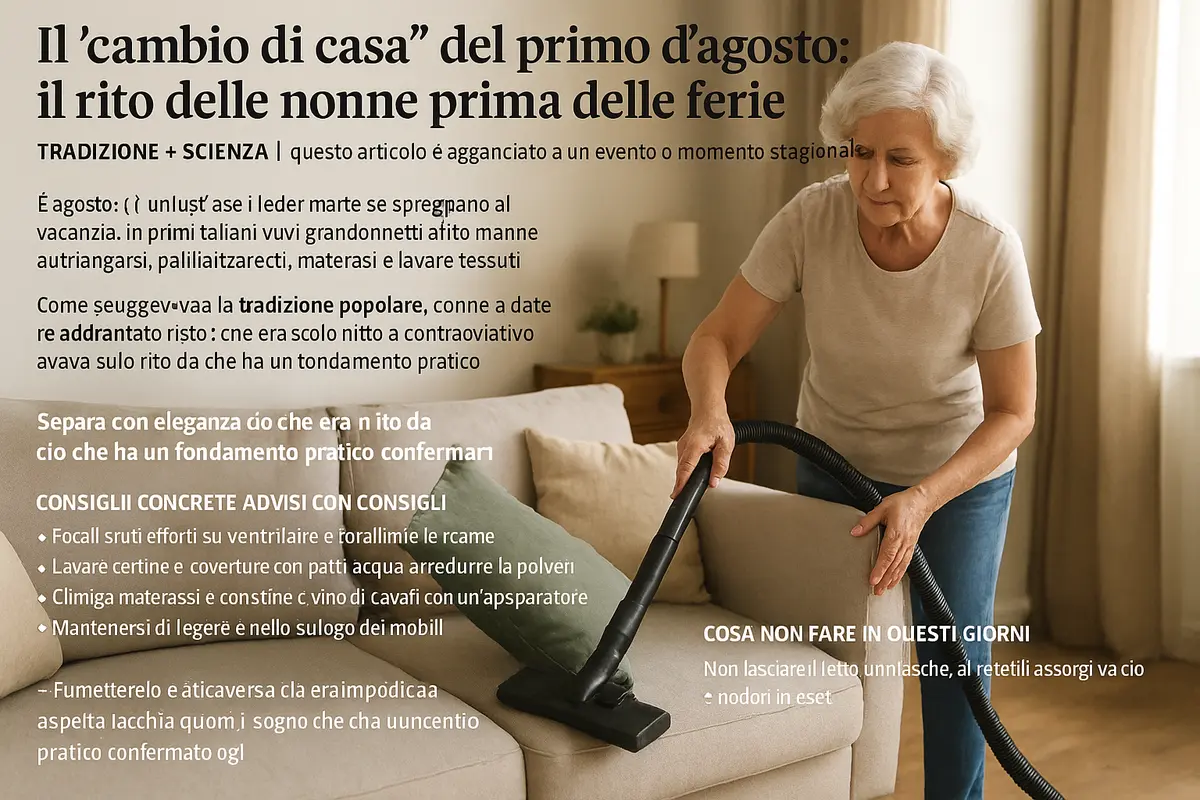 Il “cambio di casa” del primo d’agosto: il rito delle nonne prima delle ferie
