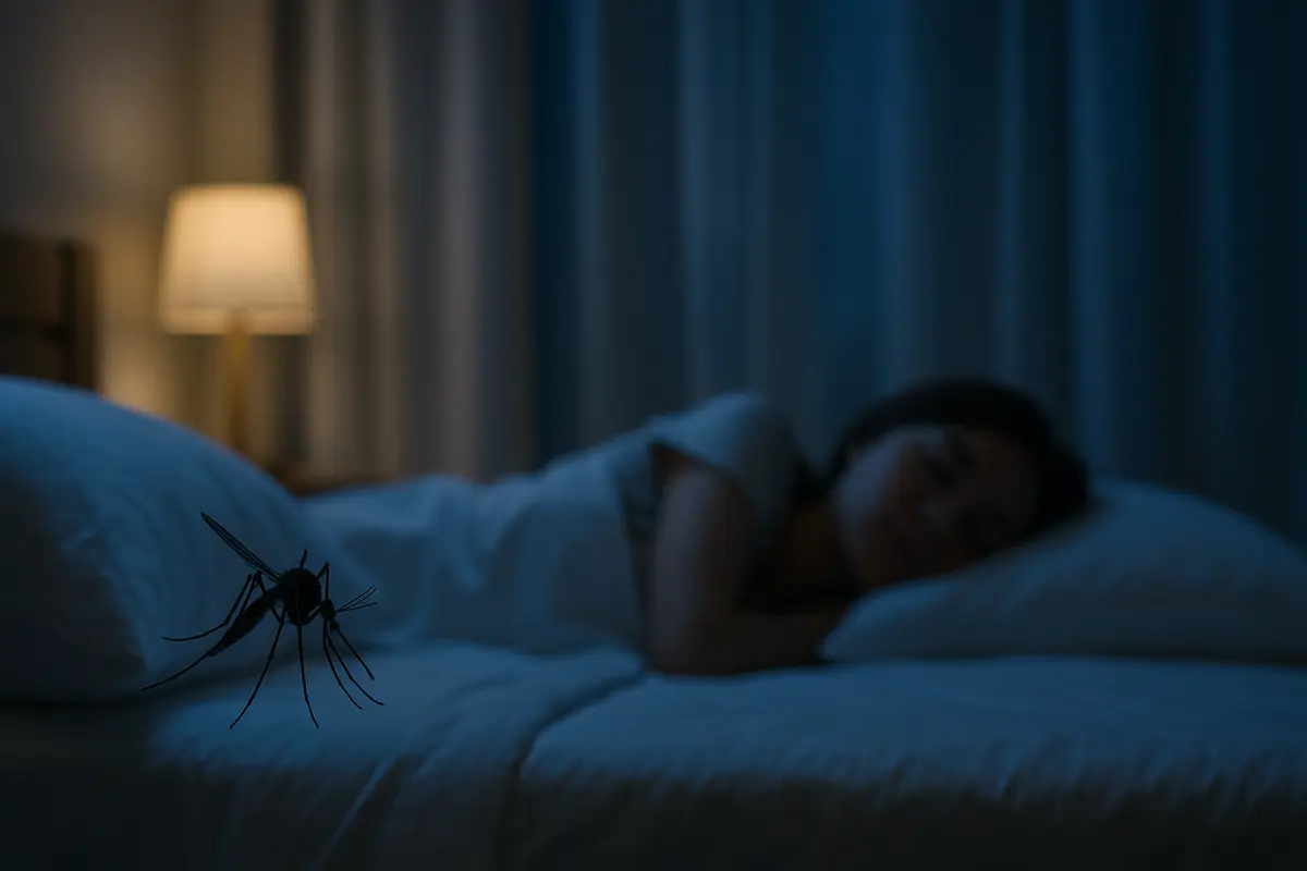 Zanzare in camera solo di notte? Il motivo (e la contromossa che non è lo spray)