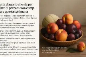 Frutta d’agosto che sta per calare di prezzo: cosa comprare questa settimana