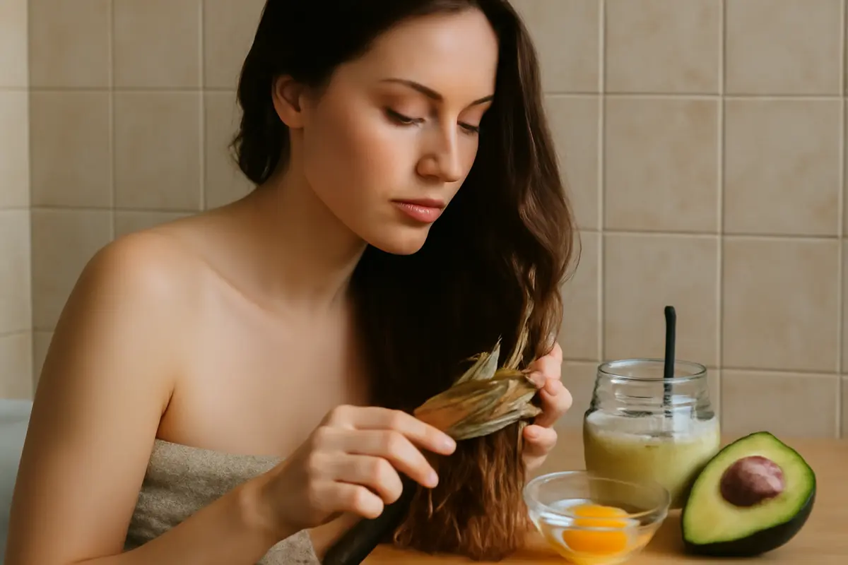 Maschere nutrienti per capelli secchi: l’ingrediente da cucina che rimpolpa le punte