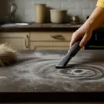 Polvere in casa che si riformava subito: il piano di lavoro da rivedere