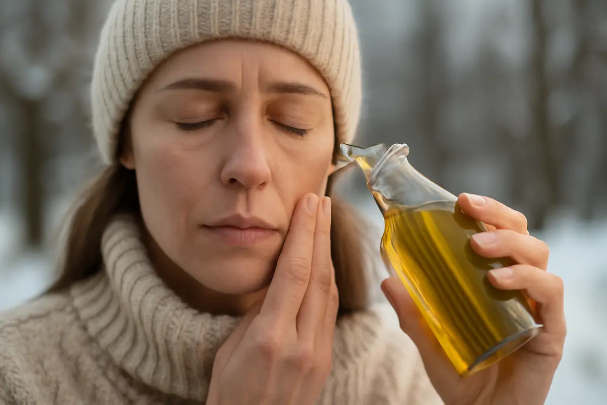 Pelle secca in inverno: l’olio vegetale da cucina che nutre meglio di una crema