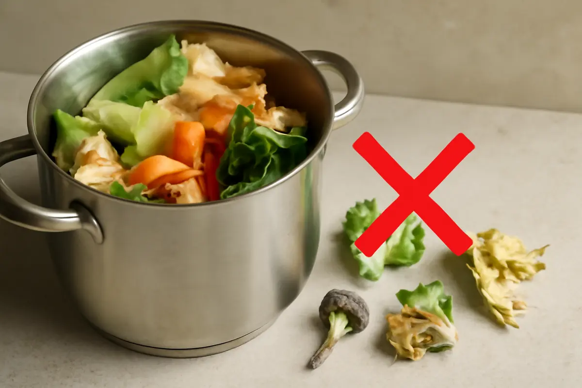 Bucce e gambi in pentola: quali verdure NON mettere nel brodo zero sprechi