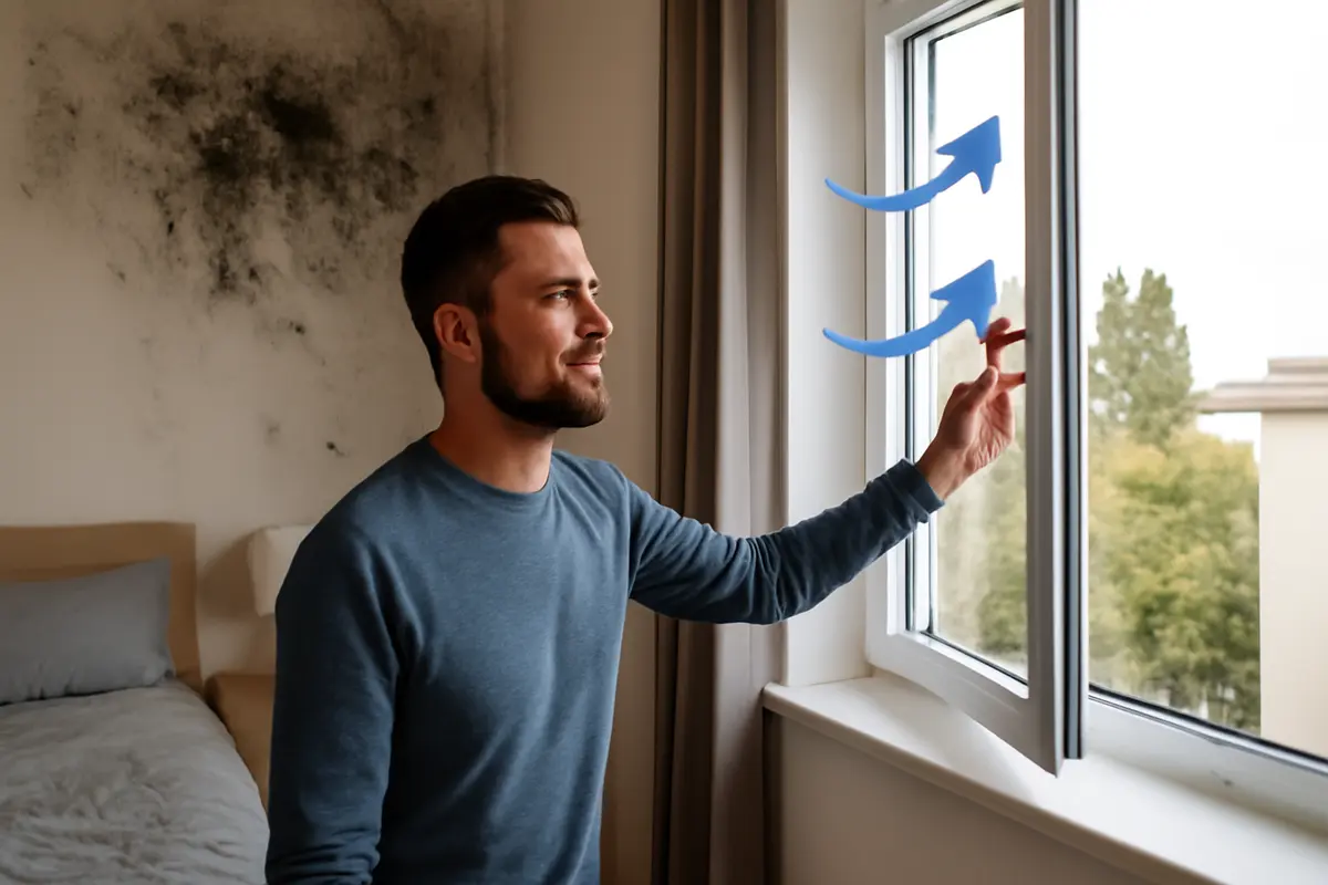 Muri umidi in camera da letto: la ventilazione corretta che riduce il rischio muffa