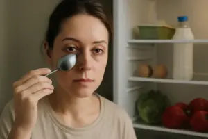 Borse sotto gli occhi dopo il sonno: il cucchiaio in frigo che sgonfia in pochi minuti