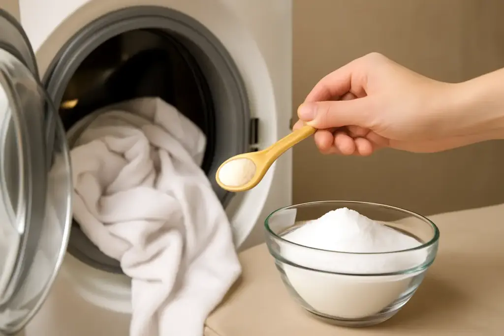 Bicarbonato per sbiancare il bucato: la quantità giusta senza rovinare i tessuti