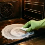 Grasso incrostato nel forno ventilato: la pasta di bicarbonato che lo attacca subito