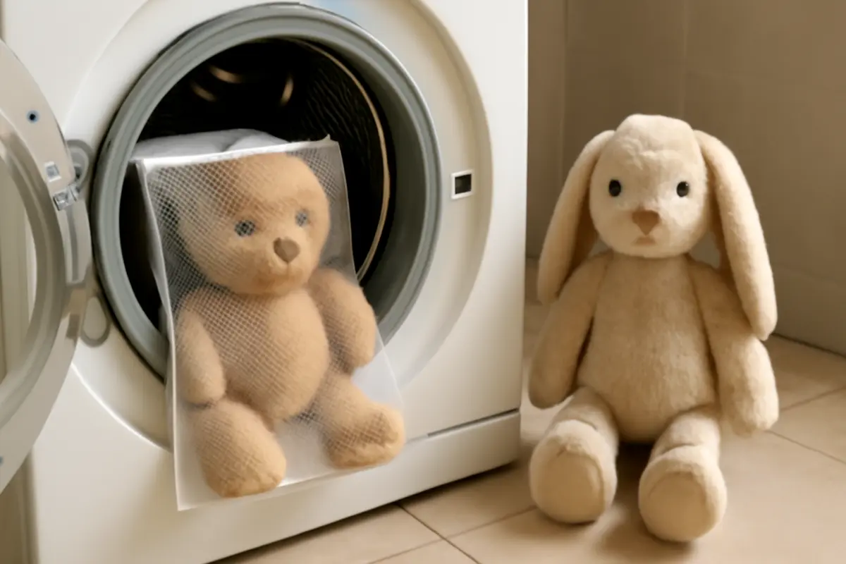Peluche con occhietti plastici in lavatrice: cosa mettere in sacchetto e cosa no