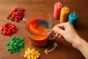 Avanzi di cera colorata: come mescolarli senza ottenere un colore fango