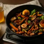 Brodo di verdure da scarti: la tostatura in padella che cambia il sapore